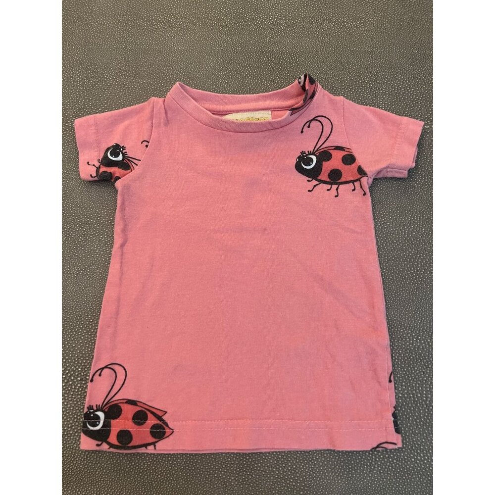 Hugo Loves Tiki Pink Lady Bug Tee Shirt 6/12M VGUC